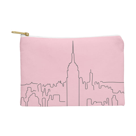 Daily Regina Designs New York City Minimal Line Pink Pouch