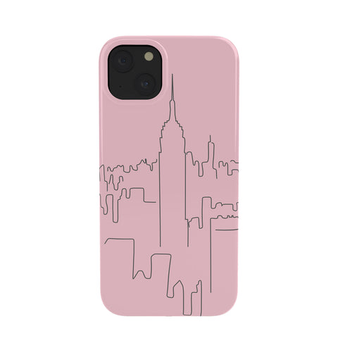 Daily Regina Designs New York City Minimal Line Pink Phone Case