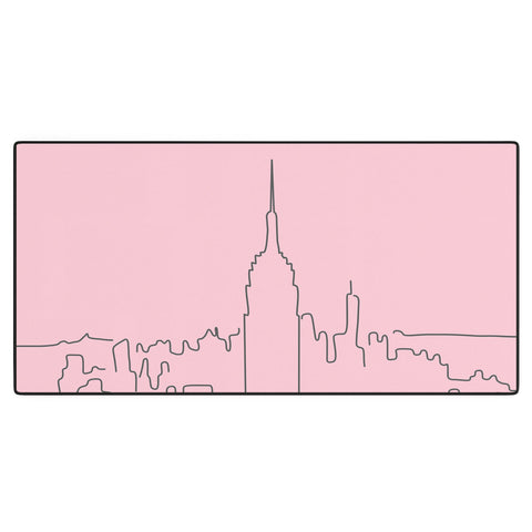 Daily Regina Designs New York City Minimal Line Pink Desk Mat