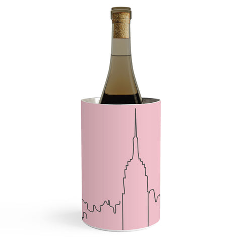Daily Regina Designs New York City Minimal Line Pink Wine Chiller
