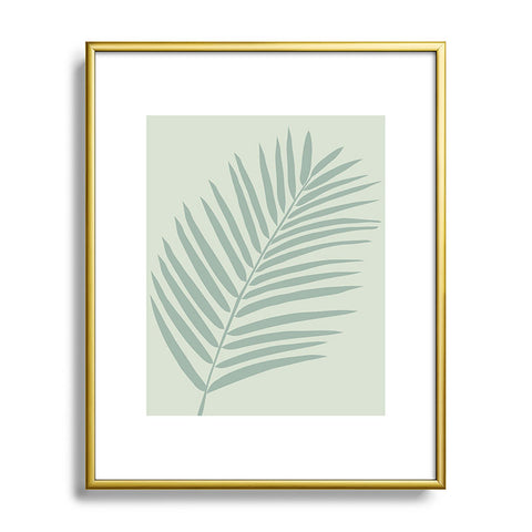 Daily Regina Designs Palm Leaf Sage Metal Framed Art Print