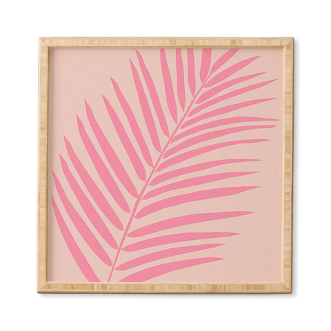 Daily Regina Designs Pink And Blush Palm Leaf Framed Wall Art