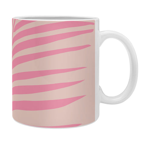Daily Regina Designs Pink And Blush Palm Leaf Coffee Mug