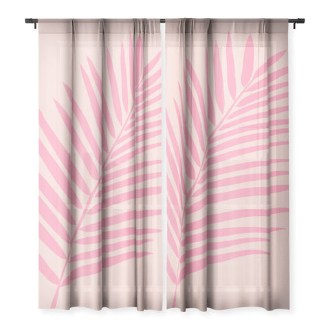 Daily Regina Designs Pink And Blush Palm Leaf Sheer Non Repeat