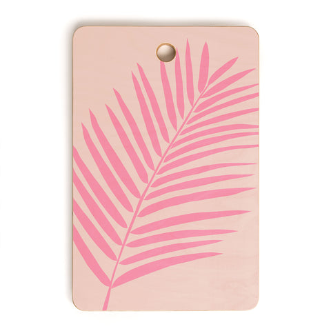 Daily Regina Designs Pink And Blush Palm Leaf Cutting Board Rectangle