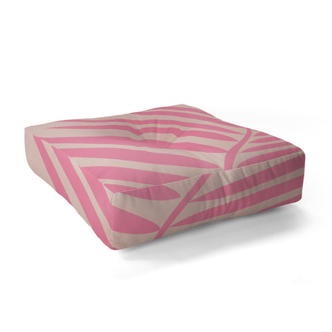 Daily Regina Designs Pink And Blush Palm Leaf Floor Pillow Square