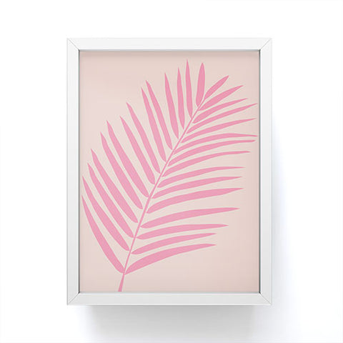 Daily Regina Designs Pink And Blush Palm Leaf Framed Mini Art Print