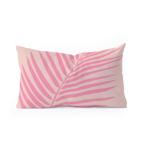 Daily Regina Designs Pink And Blush Palm Leaf Oblong Throw Pillow