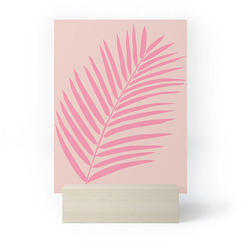Daily Regina Designs Pink And Blush Palm Leaf Mini Art Print