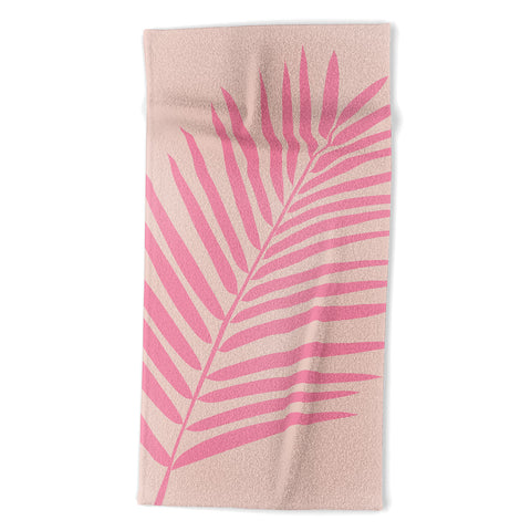 Daily Regina Designs Pink And Blush Palm Leaf Beach Towel