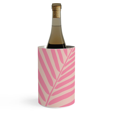 Daily Regina Designs Pink And Blush Palm Leaf Wine Chiller