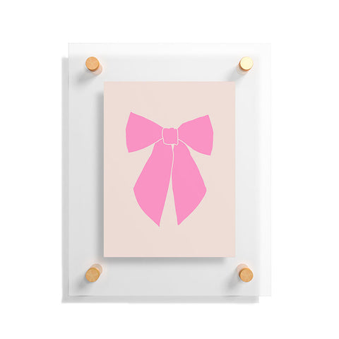 Daily Regina Designs Pink Bow Floating Acrylic Print