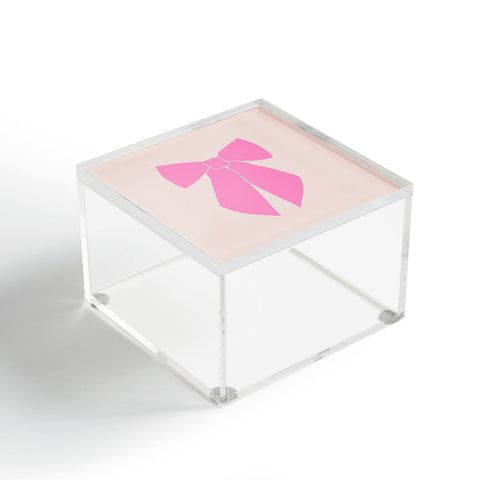 Daily Regina Designs Pink Bow Acrylic Box
