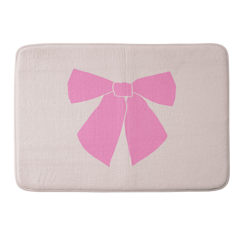 Daily Regina Designs Pink Bow Memory Foam Bath Mat