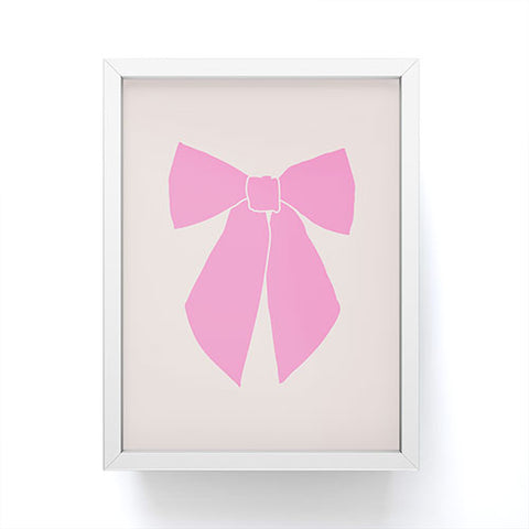 Daily Regina Designs Pink Bow Framed Mini Art Print
