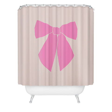 Daily Regina Designs Pink Bow Shower Curtain