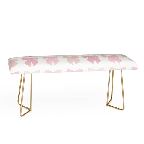 Daily Regina Designs Pink Bows Preppy Coquette Bench