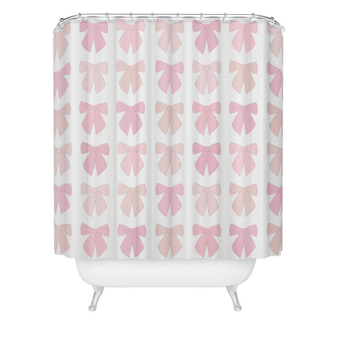Daily Regina Designs Pink Bows Preppy Coquette Shower Curtain