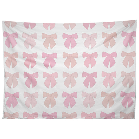 Daily Regina Designs Pink Bows Preppy Coquette Tapestry