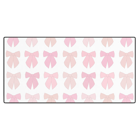 Daily Regina Designs Pink Bows Preppy Coquette Desk Mat