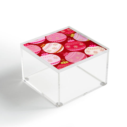 Daily Regina Designs Pink Christmas Decorations Acrylic Box