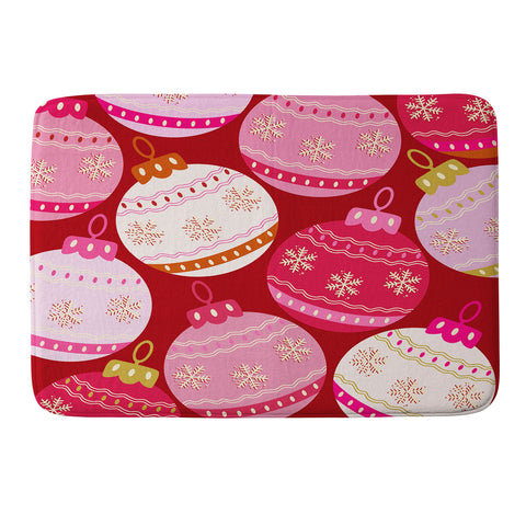 Daily Regina Designs Pink Christmas Decorations Memory Foam Bath Mat