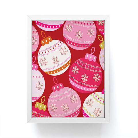 Daily Regina Designs Pink Christmas Decorations Framed Mini Art Print