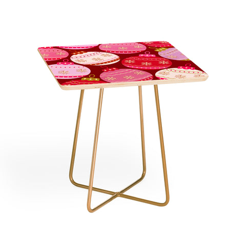Daily Regina Designs Pink Christmas Decorations Side Table