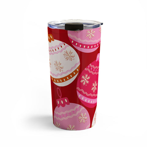 Daily Regina Designs Pink Christmas Decorations Travel Mug