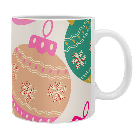 Daily Regina Designs Playful Christmas Baubles Coffee Mug