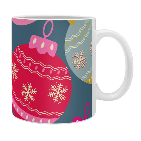 Daily Regina Designs Retro Christmas Baubles Colorful Coffee Mug