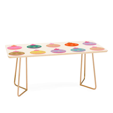 Daily Regina Designs Retro Colorful Christmas Baubles Coffee Table