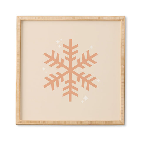 Daily Regina Designs Snowflake Boho Christmas Decor Framed Wall Art