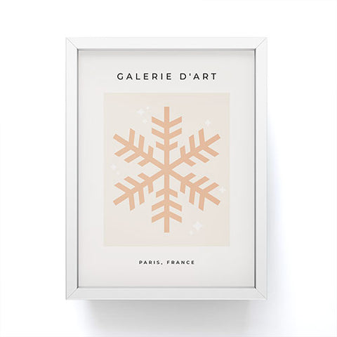 Daily Regina Designs Snowflake Boho Christmas Decor Framed Mini Art Print