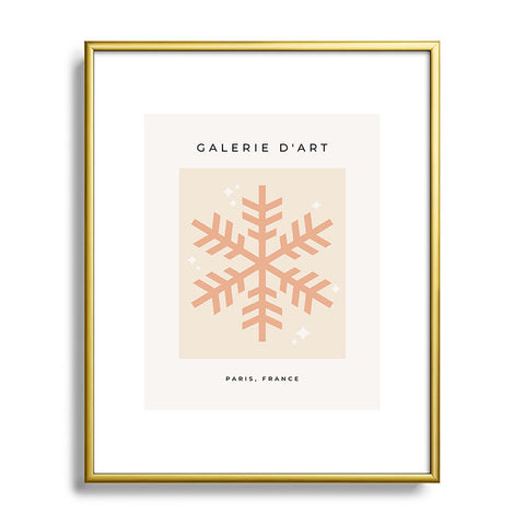 Daily Regina Designs Snowflake Boho Christmas Decor Metal Framed Art Print