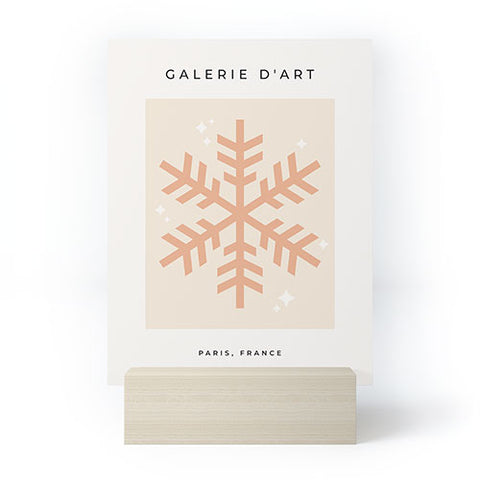 Daily Regina Designs Snowflake Boho Christmas Decor Mini Art Print