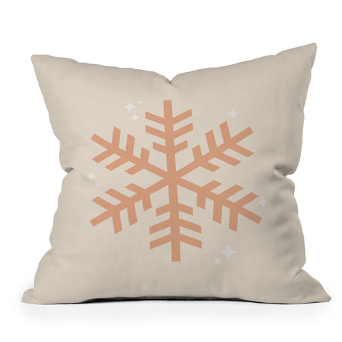 Daily Regina Designs Snowflake Boho Christmas Decor Outdoor Throw Pillow