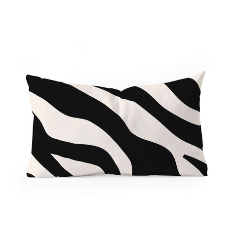 Daily Regina Designs Vintage Retro Abstract Black Oblong Throw Pillow