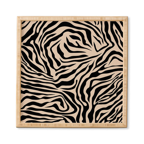 Daily Regina Designs Zebra Print Zebra Stripes Wild Framed Wall Art