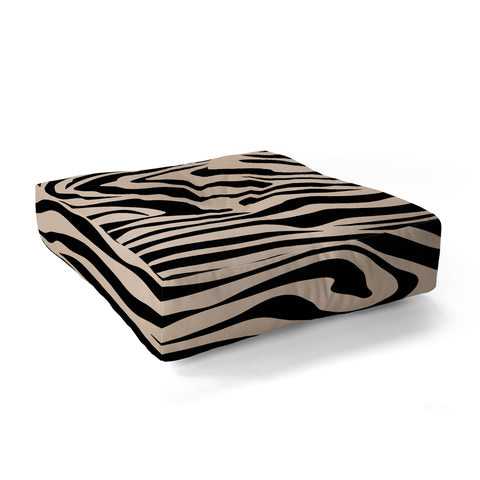 Daily Regina Designs Zebra Print Zebra Stripes Wild Floor Pillow Square