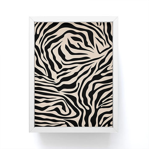 Daily Regina Designs Zebra Print Zebra Stripes Wild Framed Mini Art Print