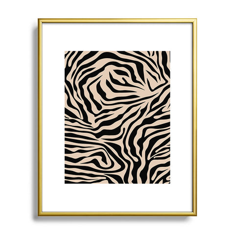 Daily Regina Designs Zebra Print Zebra Stripes Wild Metal Framed Art Print