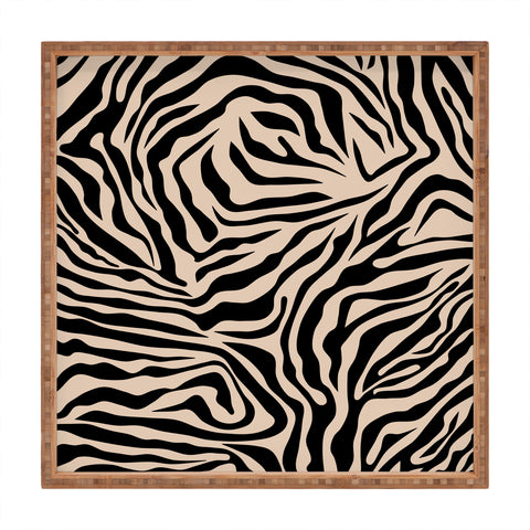 Daily Regina Designs Zebra Print Zebra Stripes Wild Square Tray