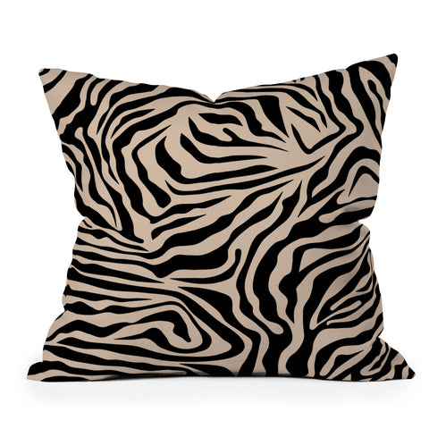 Daily Regina Designs Zebra Print Zebra Stripes Wild Throw Pillow