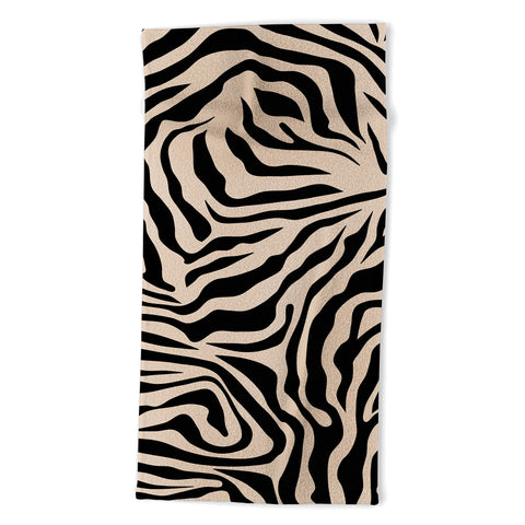 Daily Regina Designs Zebra Print Zebra Stripes Wild Beach Towel