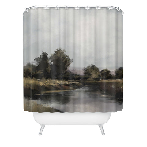 Dan Hobday Art Spring River Shower Curtain