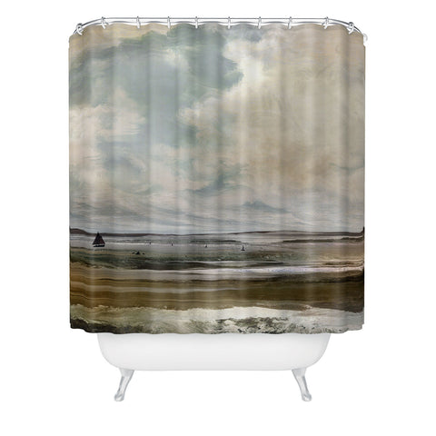 Dan Hobday Art Vintage Seascape Art Shower Curtain