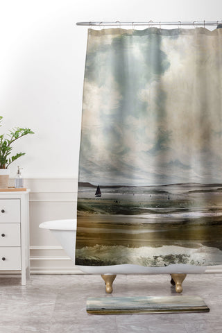 Dan Hobday Art Vintage Seascape Art Shower Curtain And Mat