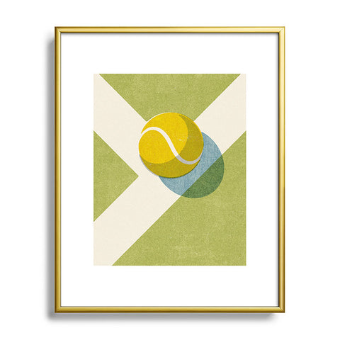 Daniel Coulmann BALLS Tennis Grass Court Metal Framed Art Print