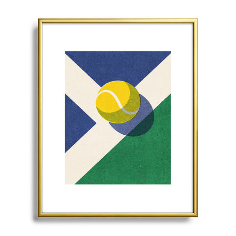 Daniel Coulmann BALLS Tennis hard court I Metal Framed Art Print